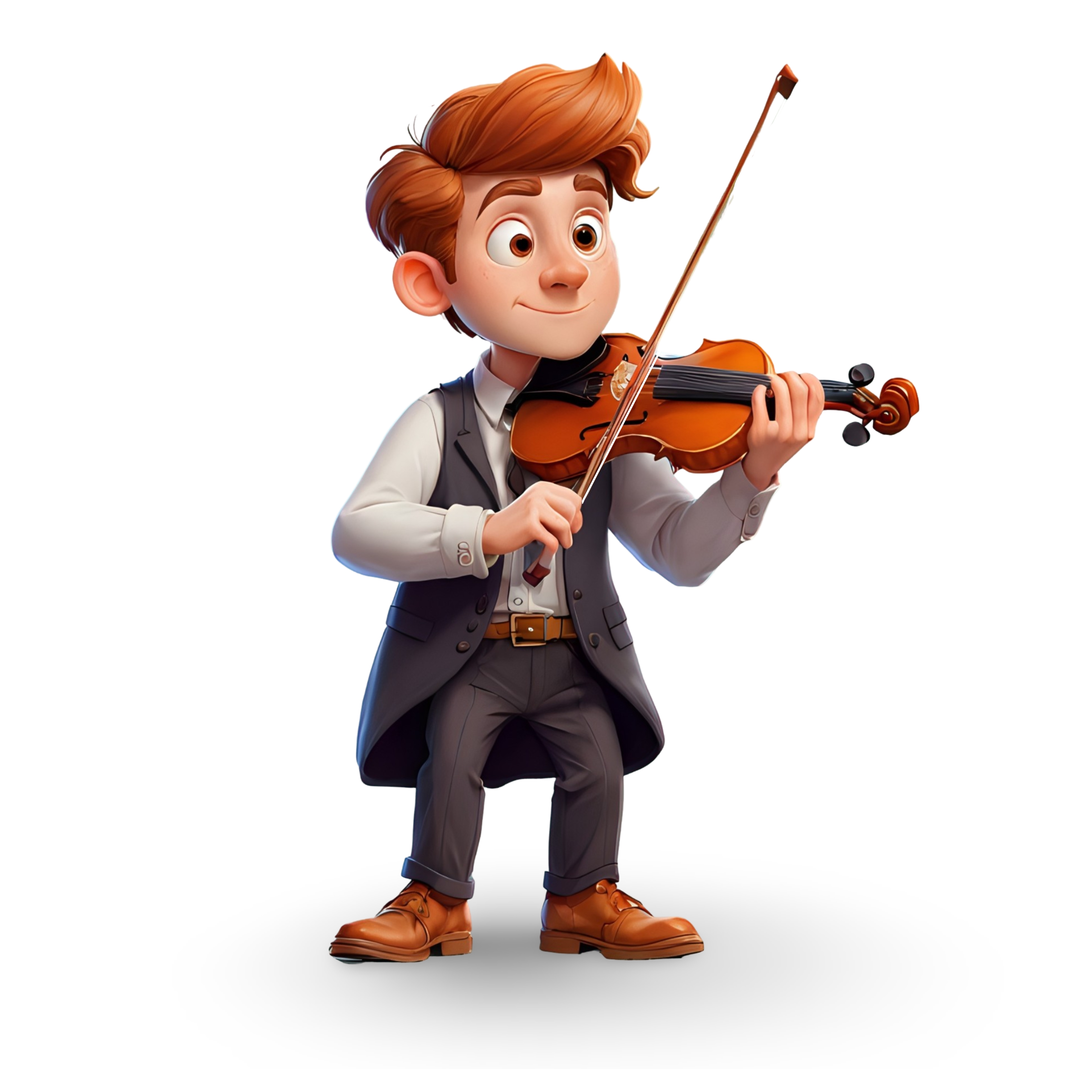 Violinist cartoon character