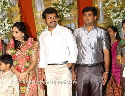 Actor karthi at ke gnanavel raja wedding stills<br />