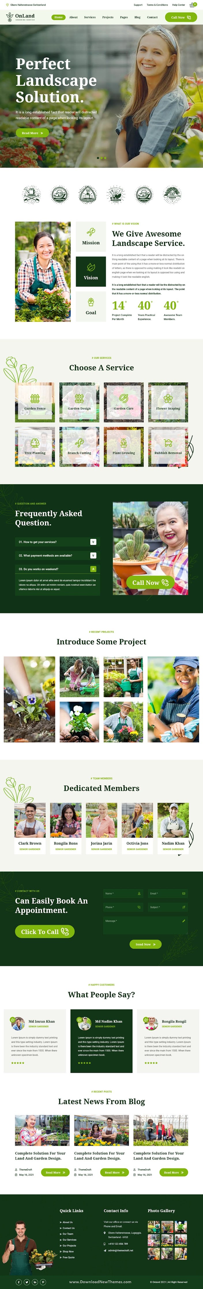 Gardening Responsive WordPress Theme