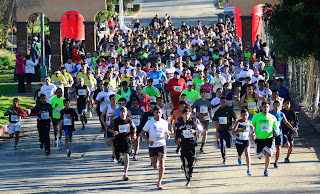 Fueron más de 500 corredores, quienes participaron en esta justa deportiva de 5 kilómetros.