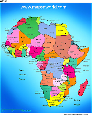 Africa Map Region Country