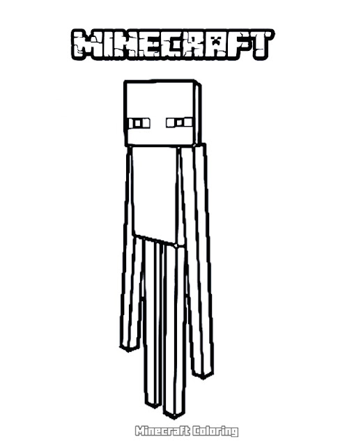 Minecraft coloring pages, Enderman