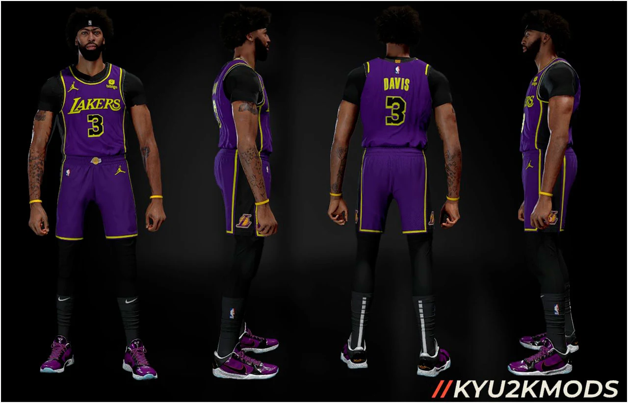 NBA 2K22 Lakers Statement 2023 Jersey