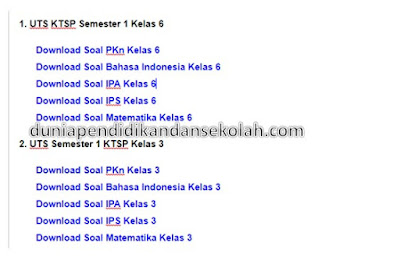 Download Soal Dan Kunci Jawaban Uts/ Pts Semester Ane Ktsp Kelas Three Dan Half Dozen Sd