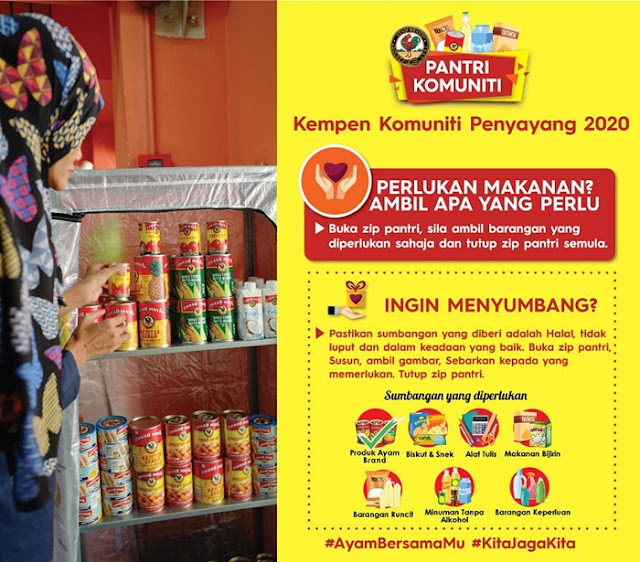 #AyamWithYou Food Pantry, Ayam Brand, Ayam Brand Food Pantry,  Take What You Need, Leave What You Can, Covid-19, CSR, Anjung Singgah, Pertubuhan Kebajikan Kasih Nurul Hasanah, Food