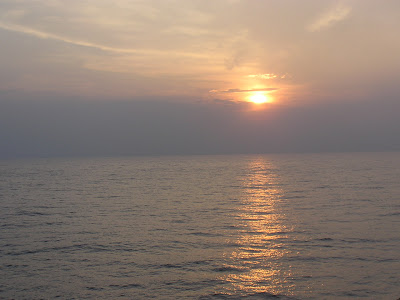 Sunset over the sea