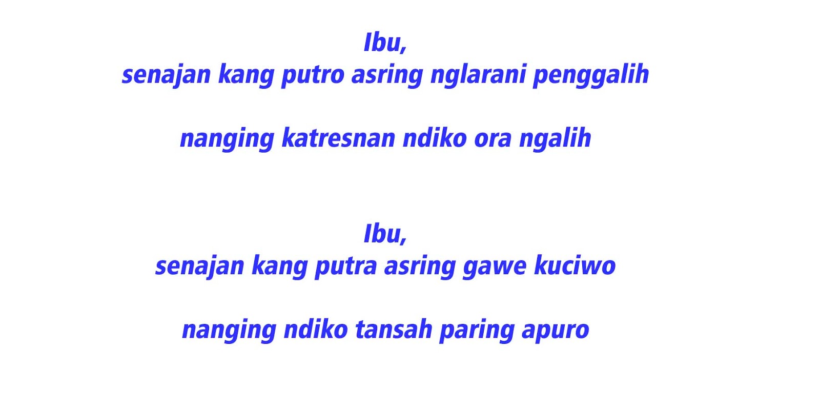 PUISI DAN GEGURITAN PUISI BASA JAWA BESERTA CONTOH CONTOHNYA