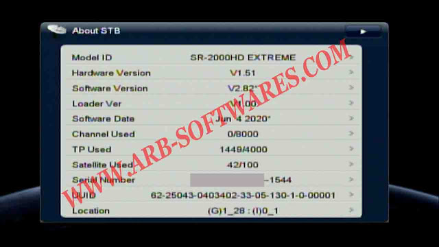 STARSAT 2000 HD EXTREME NEW SOFTWARE VERSION 2.82 JUNE 4 2020