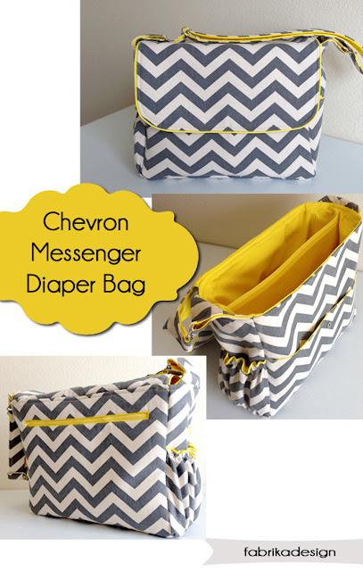 Chevron Messenger Diaper Bag