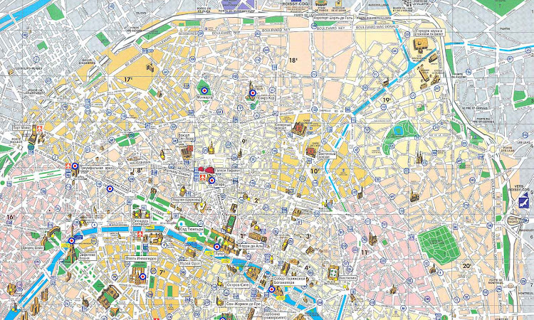 Map of Paris France