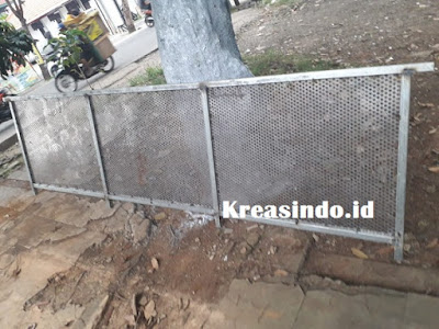 Railing Balkon Plat Perforated Pesanan Bu Alisha di Beji Depok