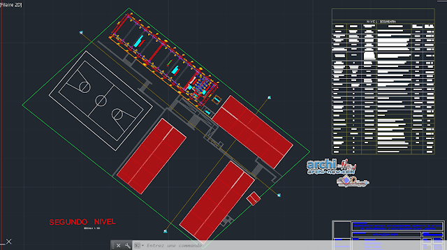 Improving the secondary education service of the educational institute in AutoCAD 