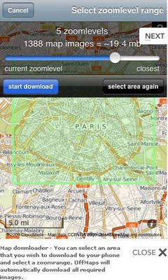 Offmaps OSM iPhone downloader