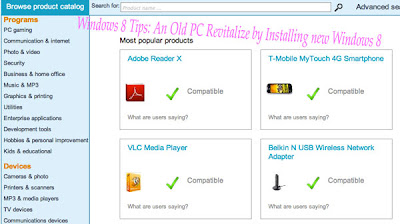 Windows 8 Tips: An Old PC Revitalize by Installing new Windows 8 