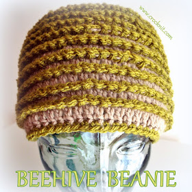 how to crochet, beehive beanie, spiral hats, surface crochet, free crochet patterns,