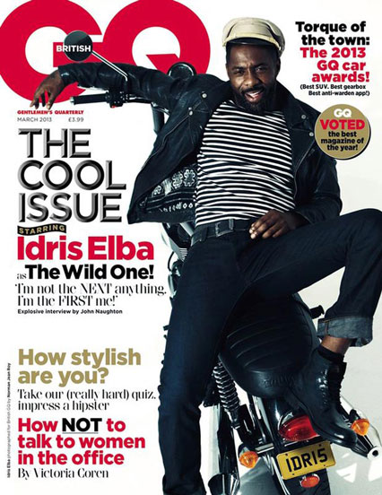 Idris Elba Covers UK GQ, March 2013