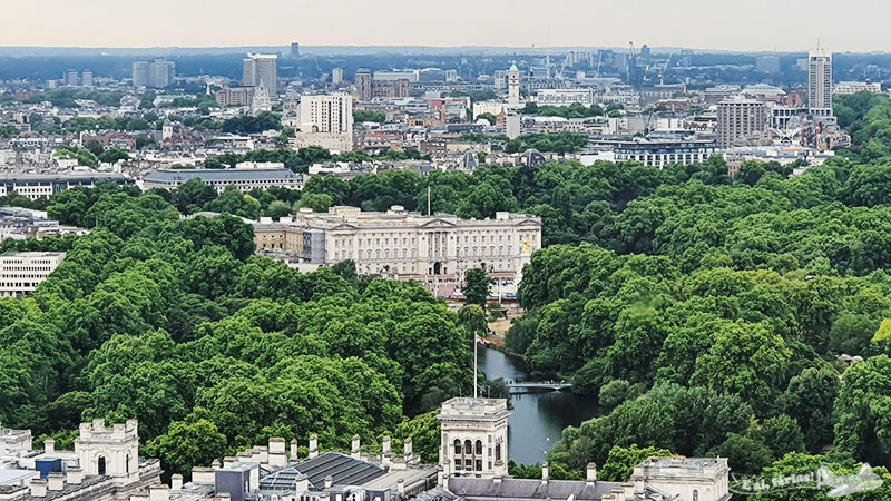 Buckingham Palace visto da London Eye