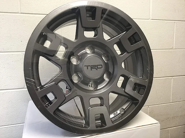 17x7 TRD pro wheels gunmetal gray