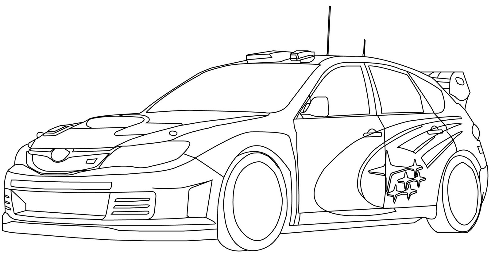 Subaru Car Drawing Coloring Pages