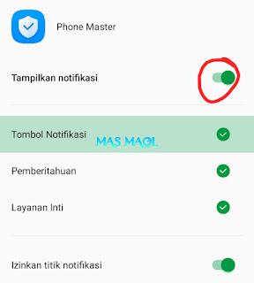 Cara Menghapus Notifikasi Phone Master HP Infinix