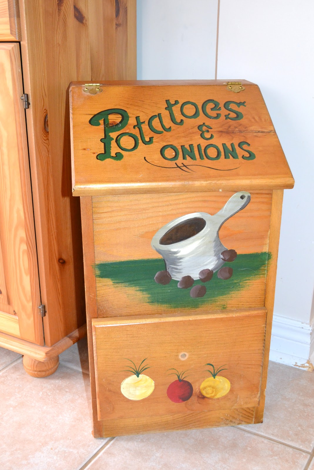 Potato Bins – Onion and Potato Bin – Potato Storage Bin, Wood 
