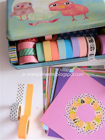 sotto bicchiere carta e washi tape