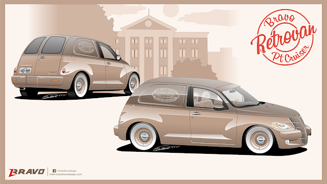 Imagem do desenho do Chrysler PT Cruiser Retrovan