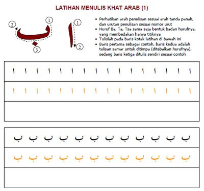 Media Pendidikan Alternatif LKB Latihan Menulis Khat Arab 1 