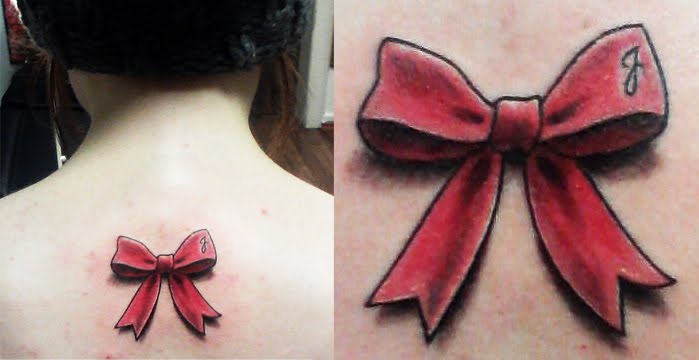 Little Ribbon Bow Tattoo Eingestellt von nora um 2135