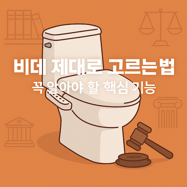 비데 제대로 고르는 법: 꼭 알아야 할 핵심 기능
