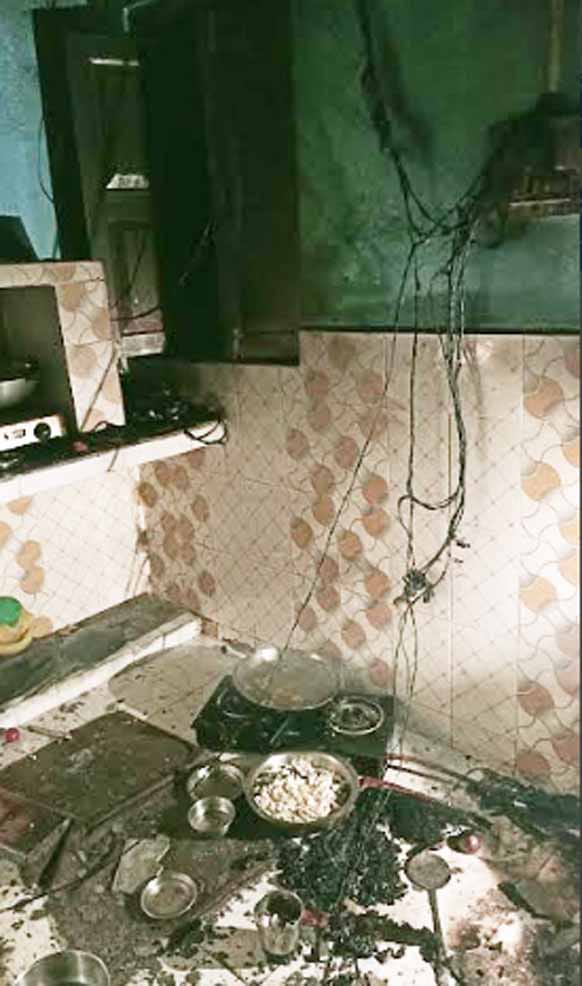 गैस सिलेण्डर में लगी आग, सीआईएसएफ ने पाया काबू