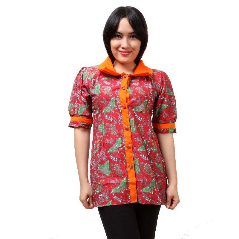 10 Model  Baju  Batik  Kantor  Wanita  Terbaru Desain Kekinian 