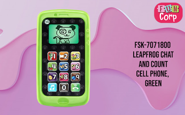 FSK-7071800 LEAPFROG CHAT AND COUNT CELL PHONE, GREEN