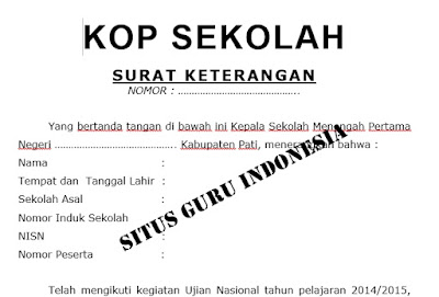 Contoh Surat Kelulusan SD SMP SMA Terbaru 2016