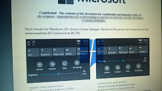 Probabile cambio Action Center Windows 10 Mobile