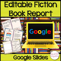 Fiction book report - digital book report google slides