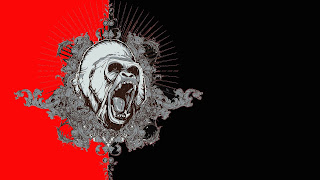 Gorilla 3D Art Red Vs Black Backgrounds Tribal Pattern EPIC Wilde Beast HD Wallpaper