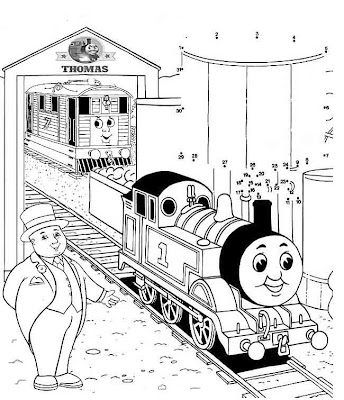 Train dot to dot Thomas tank and Toby Childers puzzles