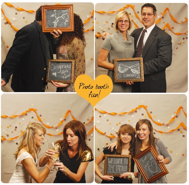 I worked with the bride Renee to create a fun backdrop using her pretty fall