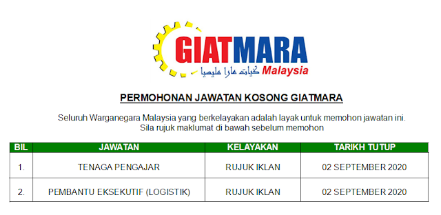jawatan kosong giat mara