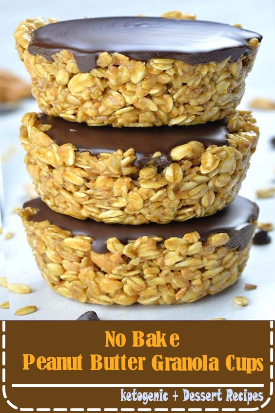 Need a quick and healthy snack? No Bake Peanut Butter Granola Cups are easy and healthy snack for kids and adults and perfect breakfast to grab and go