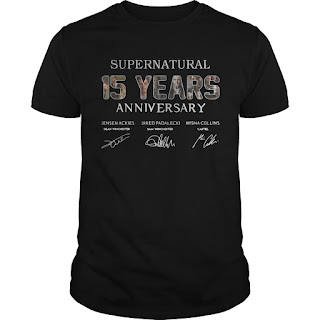 Supernatural 15 Years Anniversary All Signatures Shirt