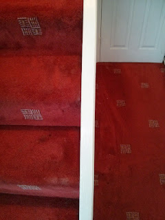 The Old Red Carpet in the hall and on the Stairs