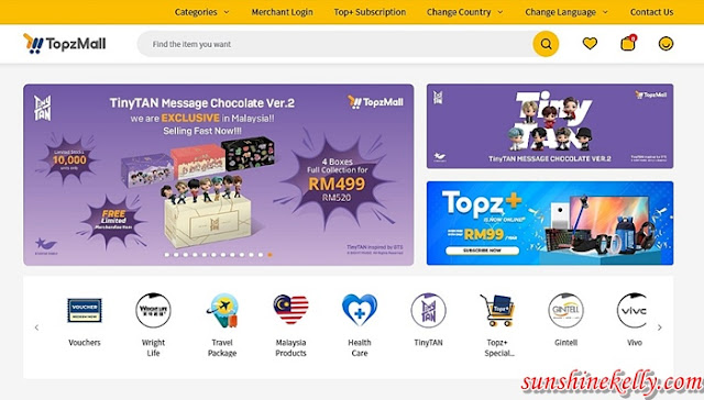 TopzMall x TinyTAN Exclusive Online Selling in Malaysia, TopzMall, TinyTAN, TinyTAN BTS, BTS, Online Shopping 24/7 with lowest price, Lifestyle