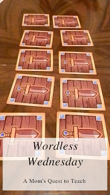 cards from Dungeon Drop; A Mom's Quest to Teach: Wordless Wednesday