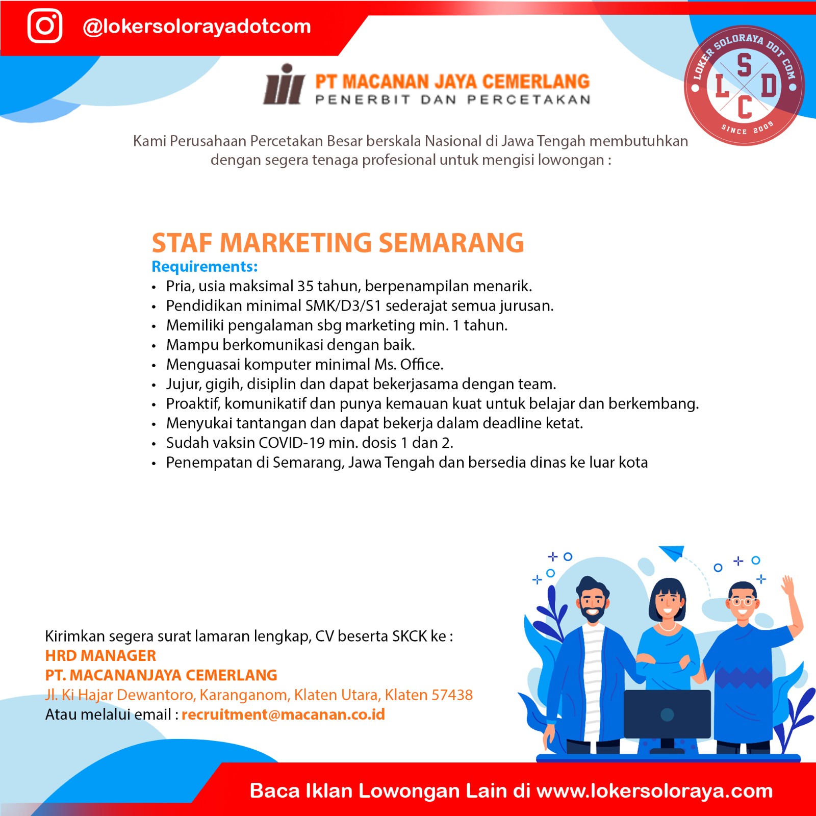 Loker PT Macananjaya Cemerlang Klaten Terbaru April 2024