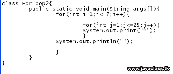 picture for scroll box: program using for loop