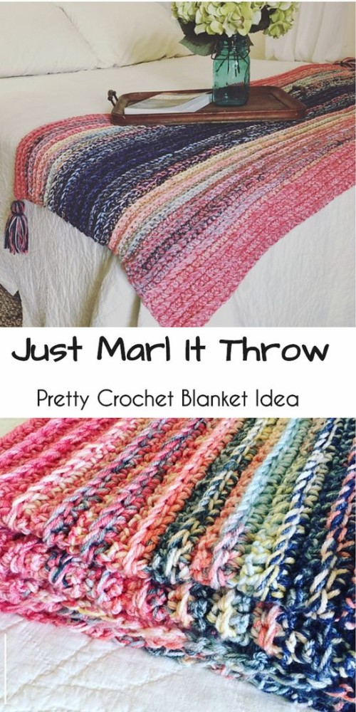 Just Marl It Throw - Free Pattern 