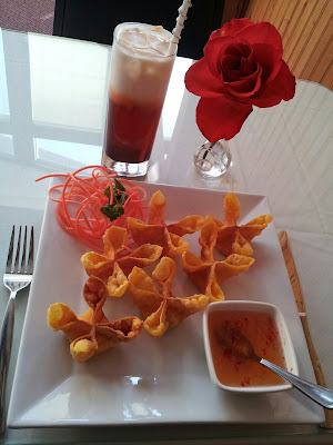 Crab Rangoons from the Appetizer Menu at Natthai Restaurant in Sanford, Maine