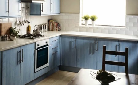 صور مطابخ باللون الازرق Photos kitchens blue